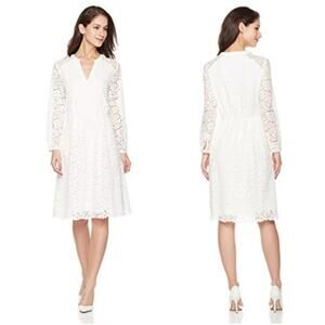 Suite Alice Lace Long Sleeves Midi Length CottageCore Bohemian Dress Size Large